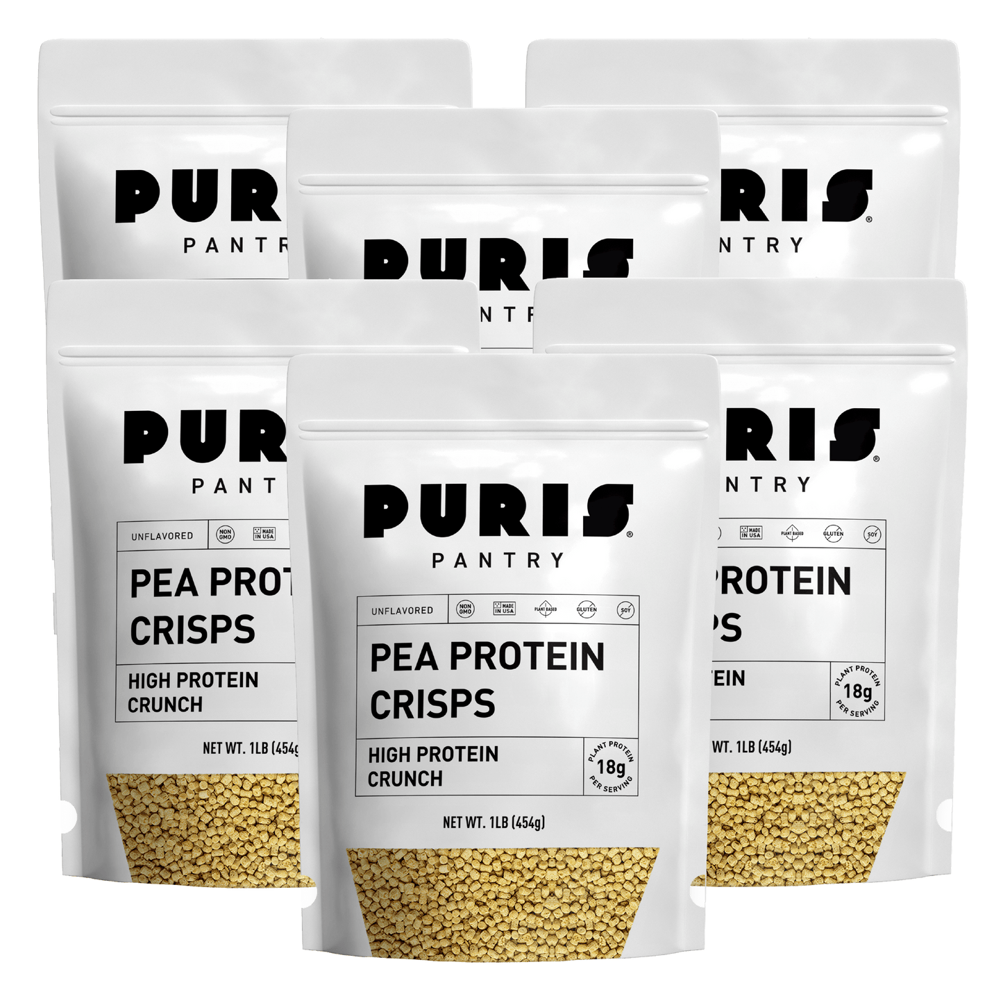 PURIS Non-GMO Pea Protein Crisps - 20 lb Bag