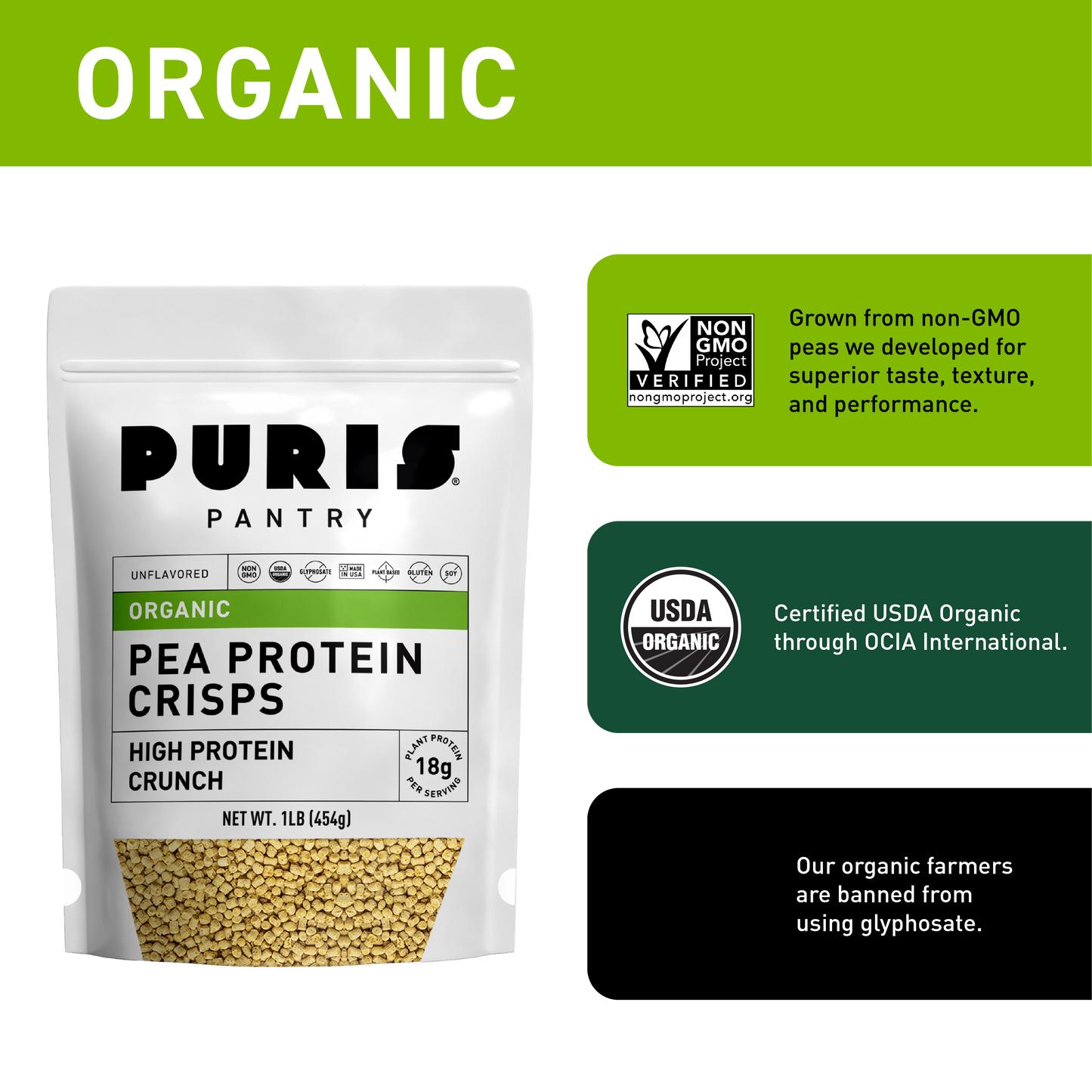 PURIS Organic Pea Protein Crisps