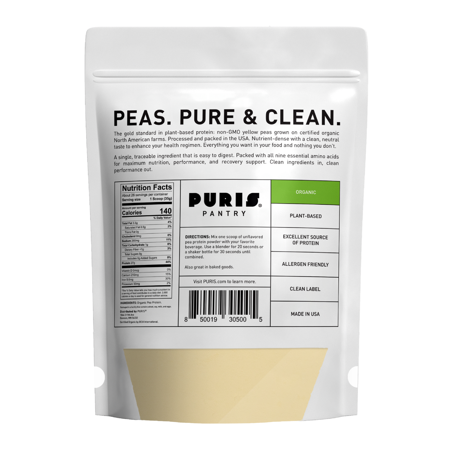 PURIS Organic Pea Protein Isolate