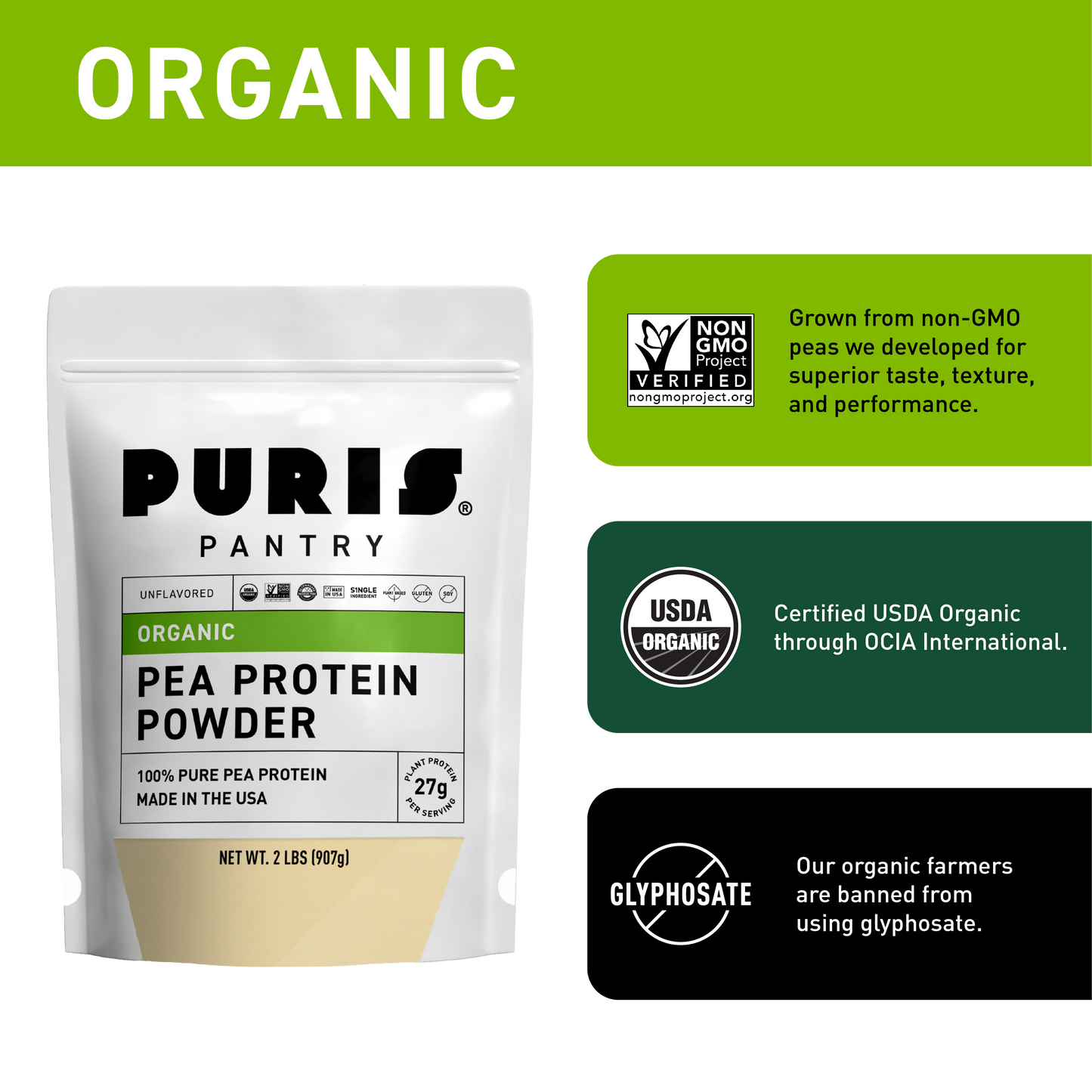 PURIS Organic Pea Protein Isolate