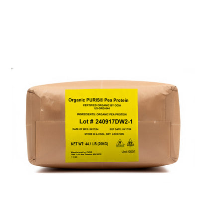 PURIS Organic Pea Protein Isolate - Bulk Weight Bags (40 lbs+)