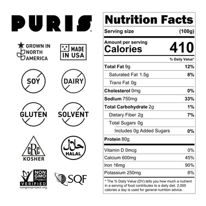 PURIS Non-GMO Pea Protein Isolate - Bulk Bags (40 lbs+)