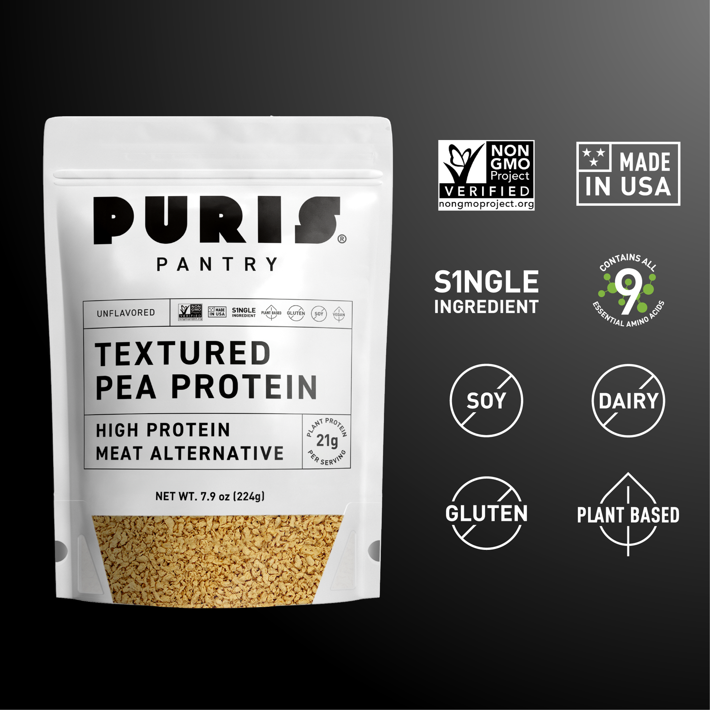 PURIS Non-GMO Textured Pea Protein