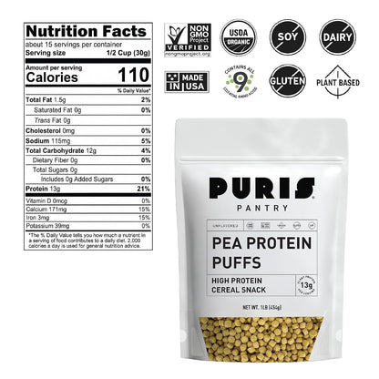 PURIS Pea Protein Cereal Puffs