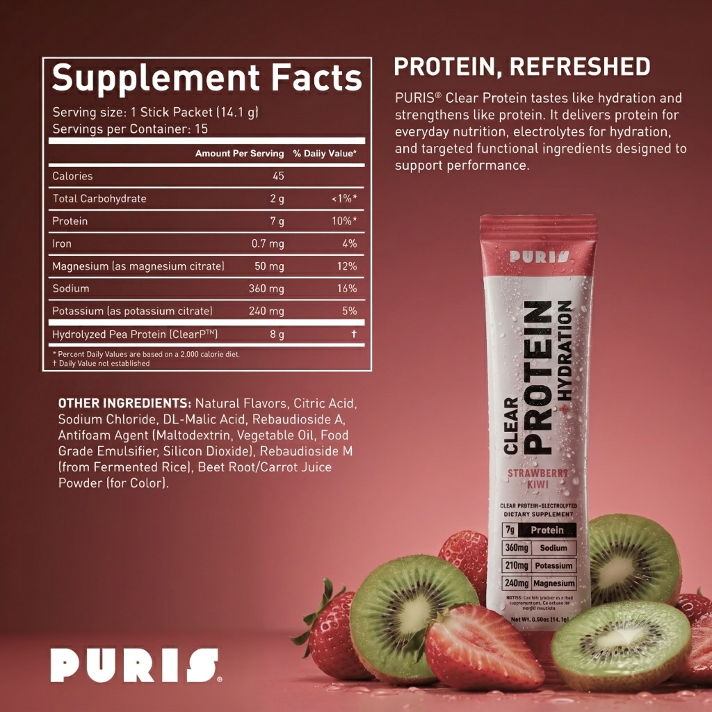 Clear Protein + Electrolytes Powder Packets